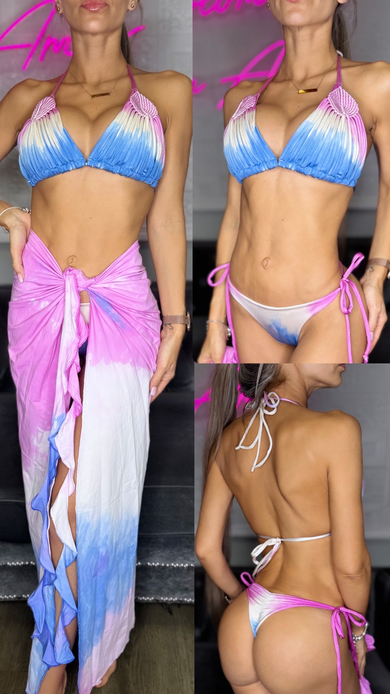 Annat macrame bikini and skirt set
